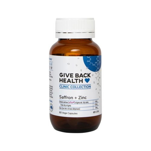 Give Back Health Clinic Coll Saffron Plus Zinc 60vc