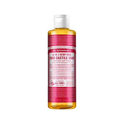 Dr. Bronner's Pure Castile Soap Liquid (Hemp 18 in 1) Rose 237ml