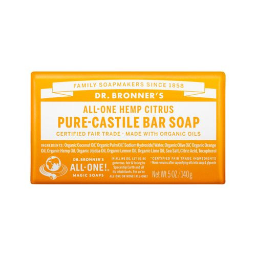 Dr. Bronner's Pure Castile Bar Soap (Hemp All One) Citrus 140g