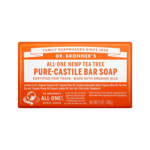Dr. Bronner's Pure Castile Bar Soap (Hemp All One) Tea Tree 140g