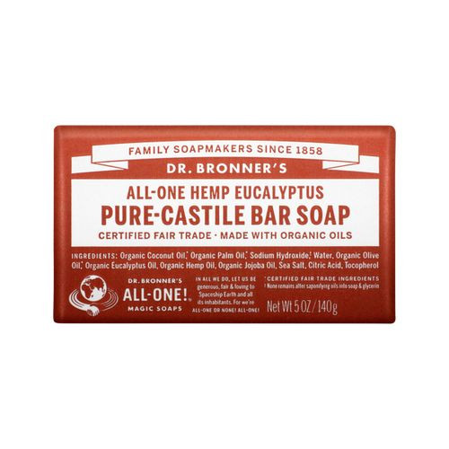 Dr. Bronner's Pure Castile Bar Soap (Hemp All One) Eucalyptus 140g