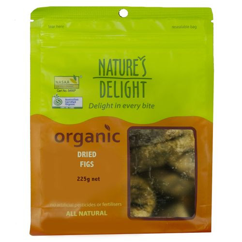 Natures Delight Organic Figs Dried 225g