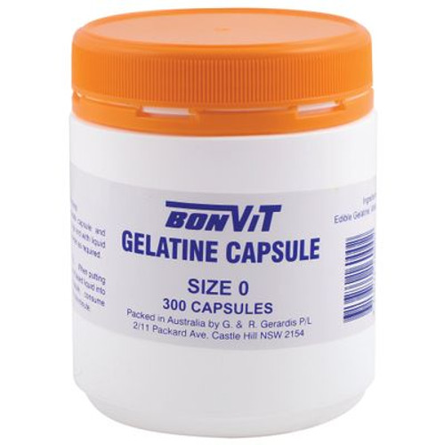 Bonvit Empty Gelatine Capsules Size '0' 300c Bonvit Empty Gelatine Capsules Size '0' 300c
