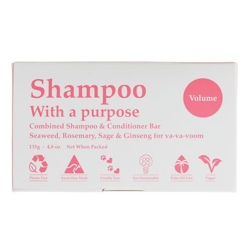 Shampoo w a Purpose Bar Shampoo Conditioner Volume 135g