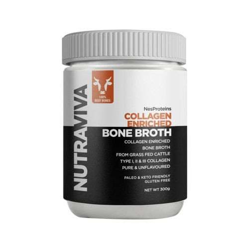Nutraviva NesProteins Bone Broth Beef Collagen Enriched Pure 300g