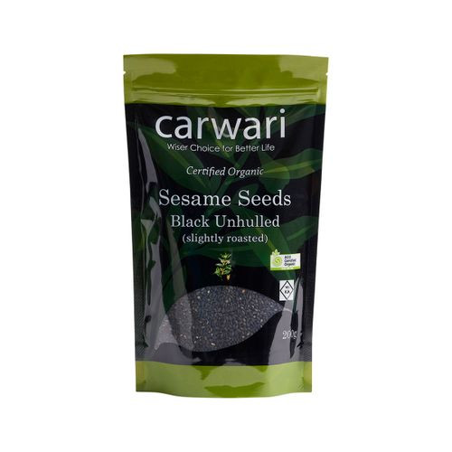 Carwari Org Sesame Seeds Black Unhulled 200g