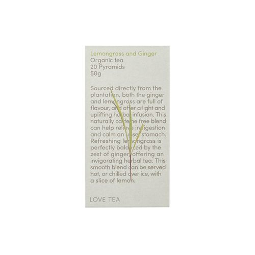 Love Tea Organic Lemongrass and Ginger x 20 Pyramids