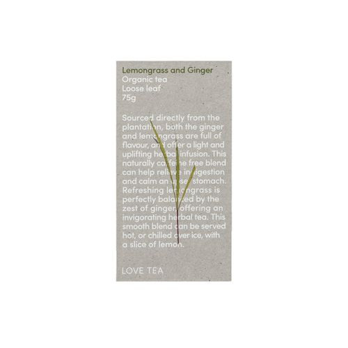 Love Tea Organic Lemongrass and Ginger Loose Leaf 75g
