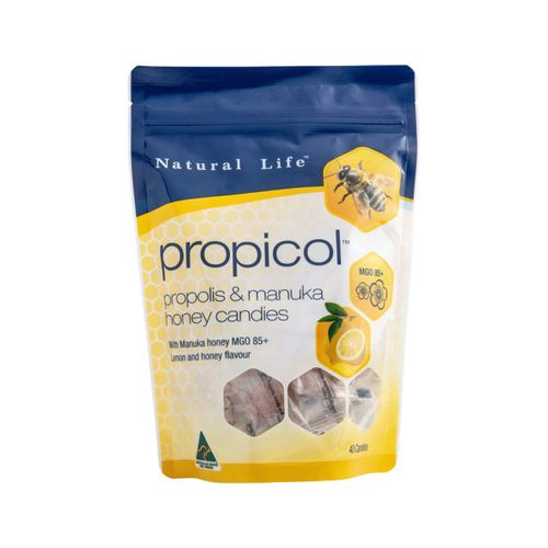 Natural Life Propicol (Propolis Manuka Candies) Lemon Honey x 40 Pack
