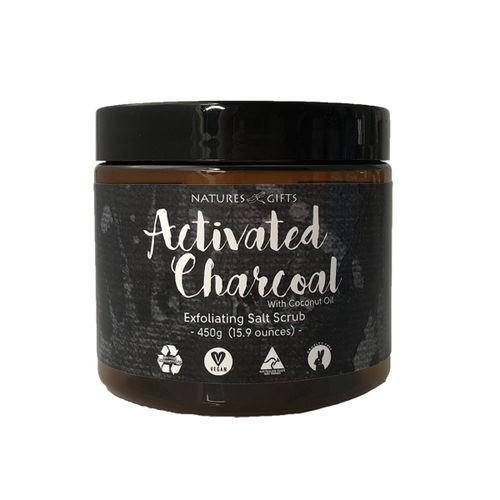 Clover Fields NG Essent Activ Charcoal Exfol Salt Scrub 450g