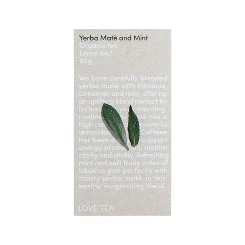 Love Tea Organic Yerba Mate and Mint Loose Leaf 60g