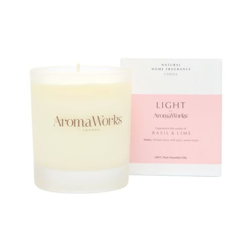 AromaWorks Light Candle Basil and Lime Medium 220g