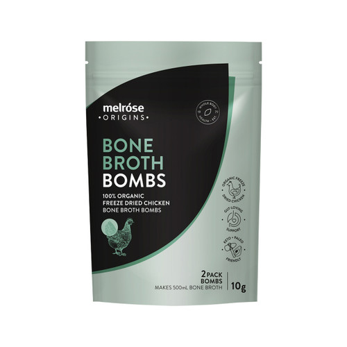 Melrose Bone Broth Bombs (Org Freeze Dried Chicken) x 2 Pack (Net 10g)