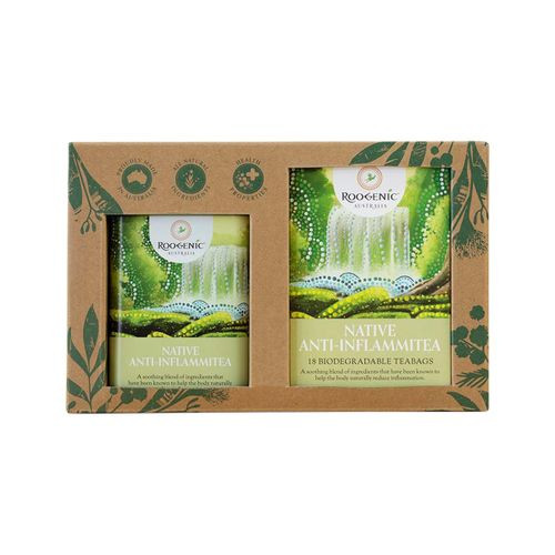 Roogenic Gift Box Native Anti Inflammitea x 18 Tea Bags with Tin