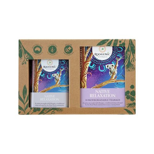 Roogenic Gift Box Native Relaxation x 18 Tea Bags with Tin