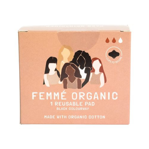 Femme Organic Org Reusable Pad Black