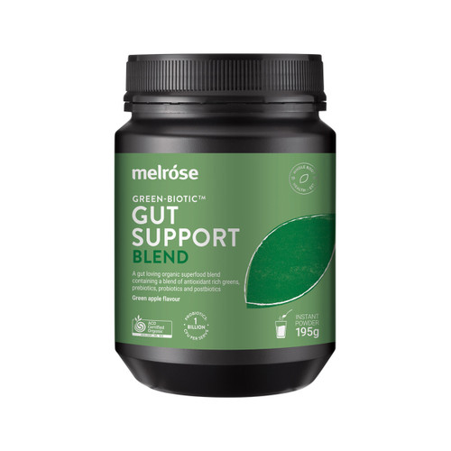 Melrose Org Green Biotic Gut Support Blend Green Apple 195g