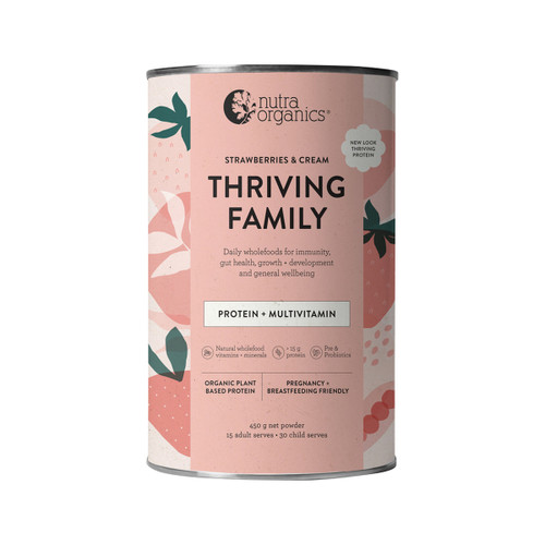 Nutra Org Thriving Family Protein Strawberries Cream 450g