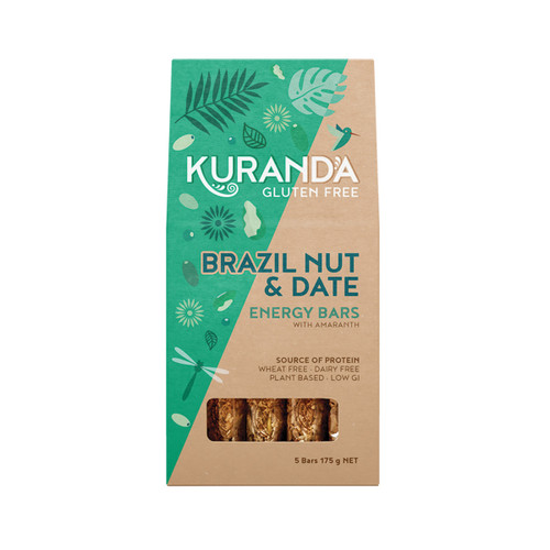 Kuranda Gluten Free Energy Bars Brazil Nut and Date 35g x 5 Pack