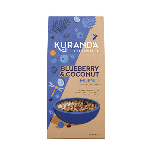 Kuranda Gluten Free Muesli Blueberry Coconut (Paleo Blend) 350g