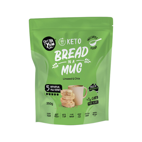 Get Ya Yum On Bread In A Mug Linseed and Chia 50g x 5 Pack