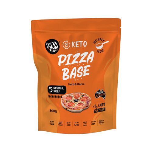 Get Ya Yum On Pizza Base Herb and Garlic 60g x 5 Pack