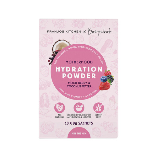 Franjo's Kitchen Hydration Powder Mixed Berry Coconut Water Sachet 9g x 10 Pack