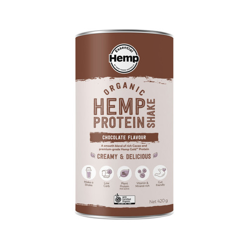 Hemp Foods Aust Organic Hemp Protein Shake Chocolate 420g