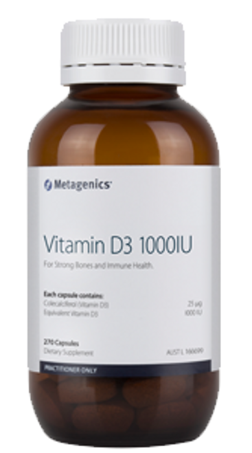 Metagenics Vitamin D3 1000IU 270 Capsules