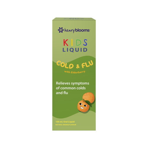 Henry Blooms Kids Liquid Cold & Flu Orange 100ml