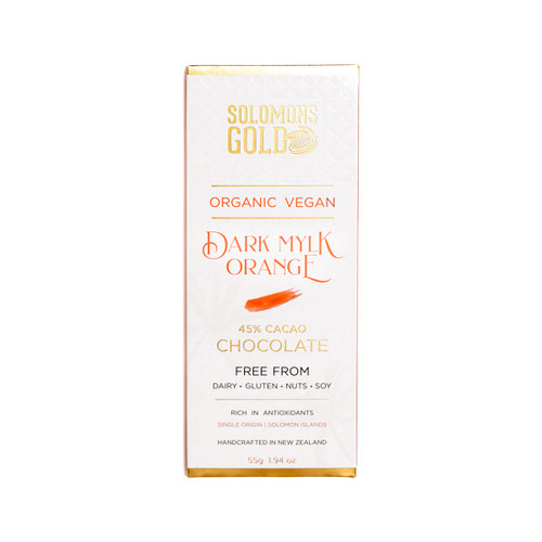 Solomons Gold Org Choc Dark Mylk Orange 55g