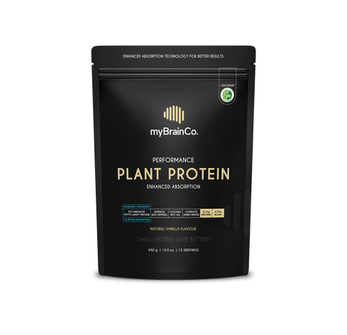 myBrainCo Performance Plant Protein Natural Vanilla 450g