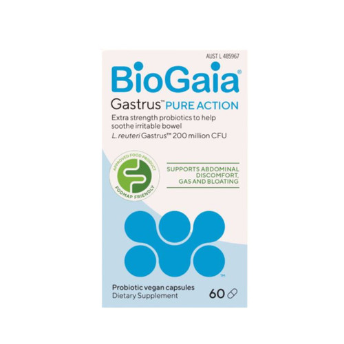BIOGAIA GASTRUS PURE ACTION PROBIOTIC VEGAN 60 CAP BIOGAIA GASTRUS PURE ACTION PROBIOTIC VEGAN 60 CAP