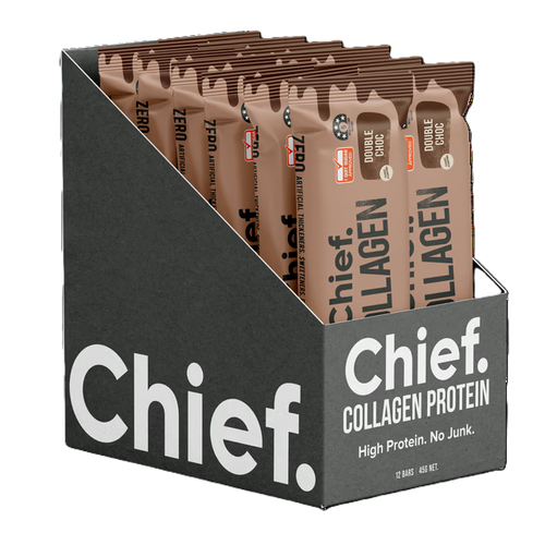 Chief Nutrition Collagen Protein Bar Double Choc Box of 12
