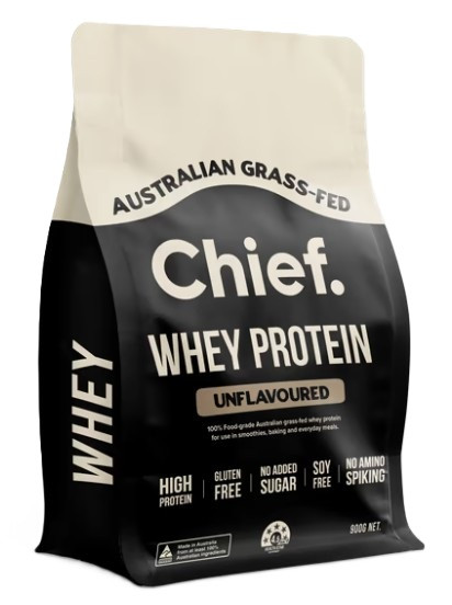 Chief Nutrition Grass Fed Whey Protein Unflavoured 900g