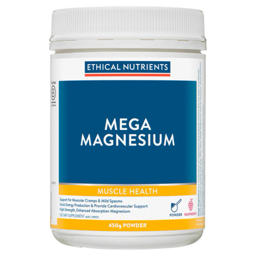 Ethical Nutrients Mega Magnesium Powder (Raspberry) 450g