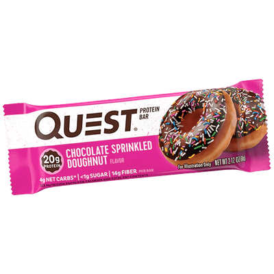 Quest Protein Bar Chocolate Sprinkled Doughnut 60 Grams