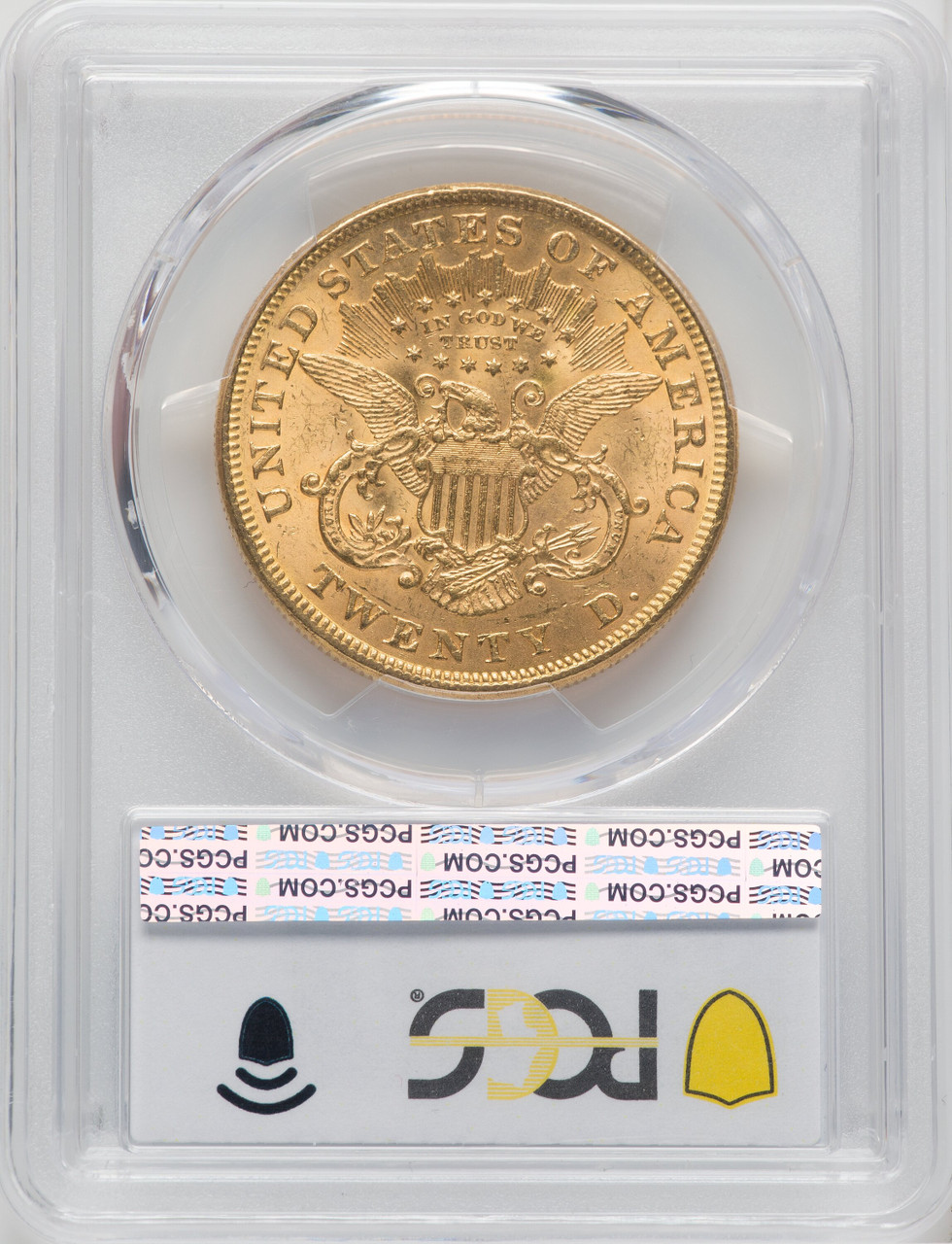 1873 US Gold $20 Liberty Head Double Eagle Open 3 - PCGS