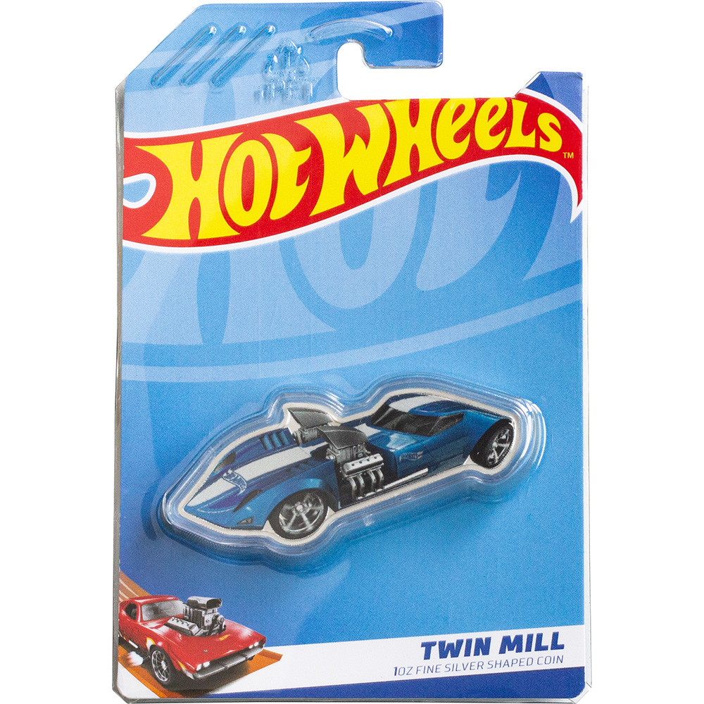 1 oz PAMP Suisse Silver 2023 Hot Wheels Twin Mill Colored Coin $2