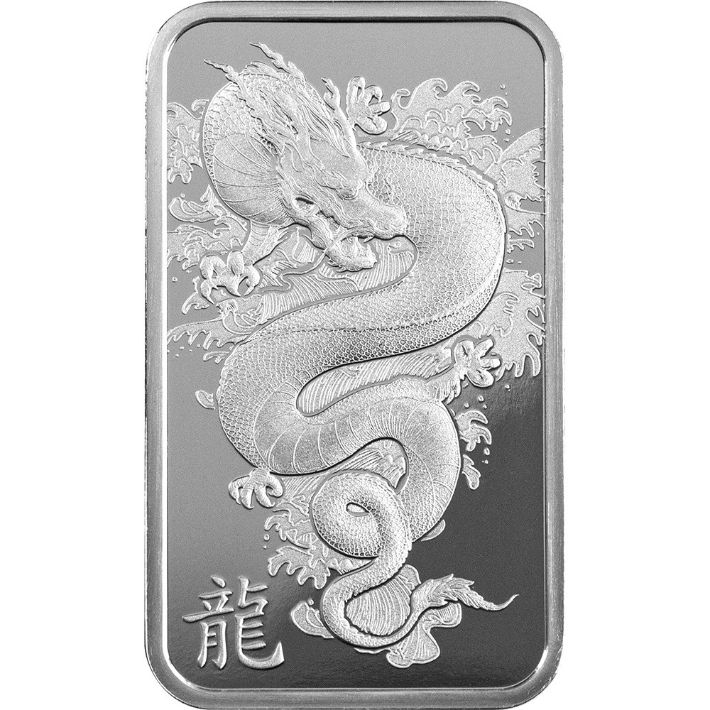 10 gram Silver Bar - PAMP Suisse - Lunar Legends Azure Dragon .999