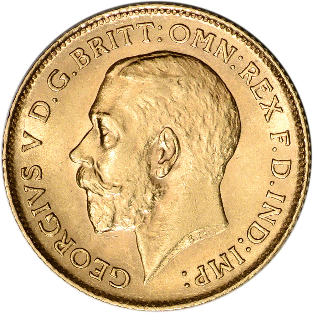 Great Britain Gold 1/2 Sovereign (.1177 oz) - King George - XF/AU