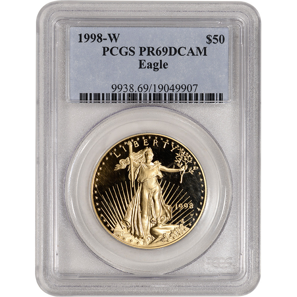 1998-W American Gold Eagle Proof 1 oz $50 - PCGS PR69 DCAM [98-W