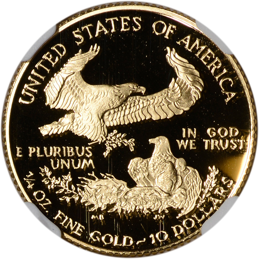 1996 W American Gold Eagle Proof 1/4 oz $10 - NGC PF69 UCAM [96-W