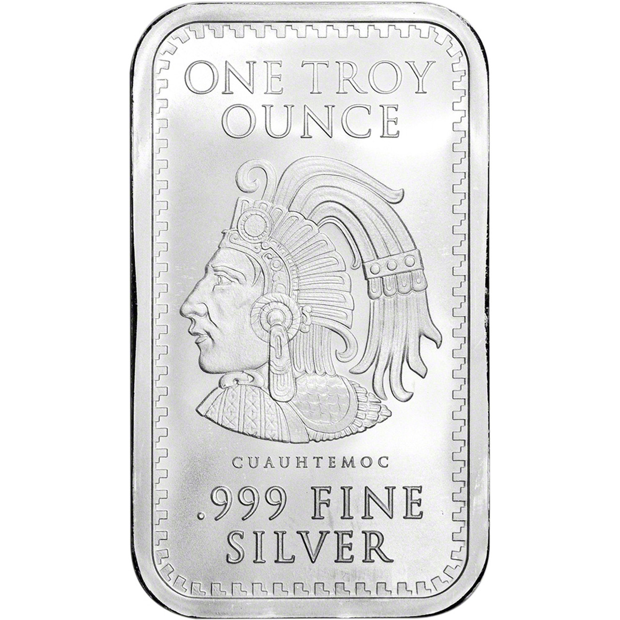 1 oz Silver Bar - Aztec Calendar - 1 oz Silver Bar - 999 fine