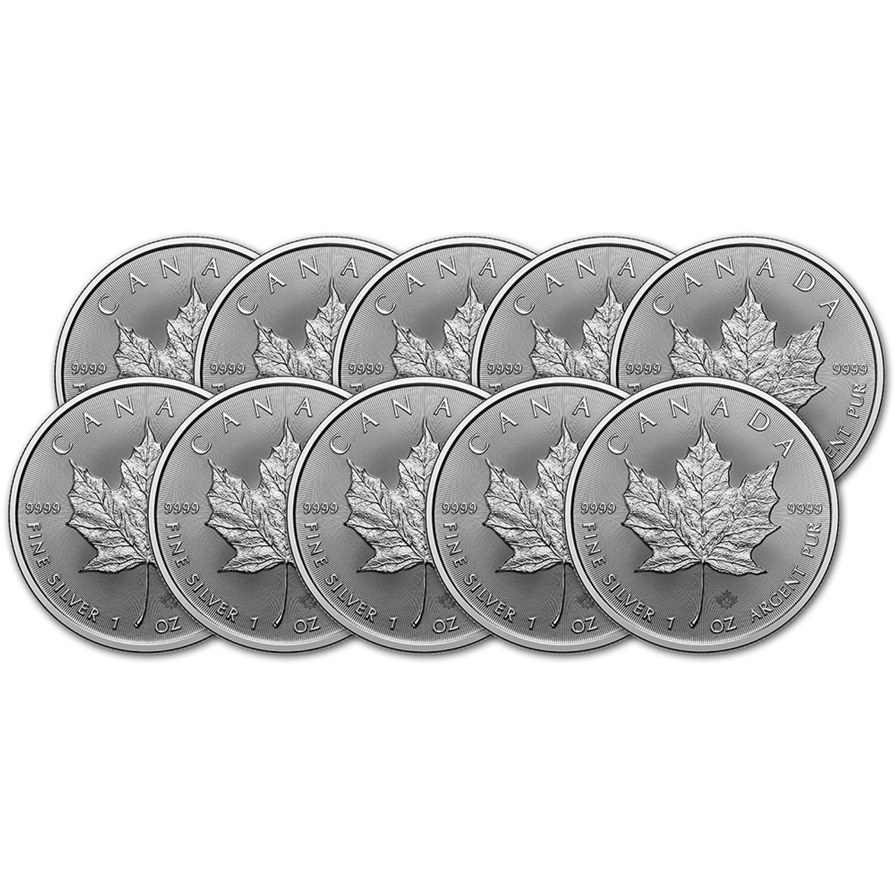 2024 Canada Silver Maple Leaf 1 Oz 5 BU Ten 10 Coins 24 CML   24 CML S5 BU(10)  68553.1706027834 