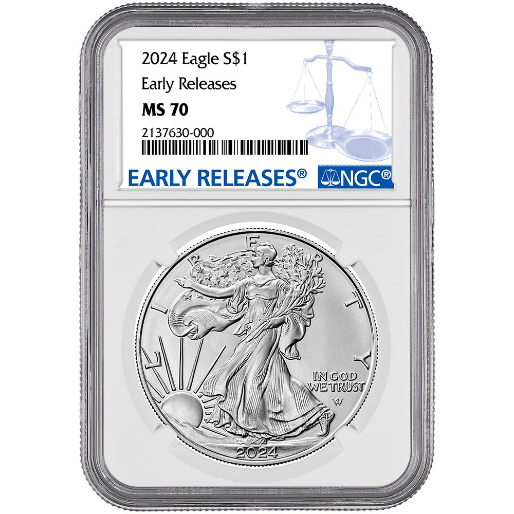 2024 American Silver Eagle - NGC MS70 Early Releases [24-ASE-N