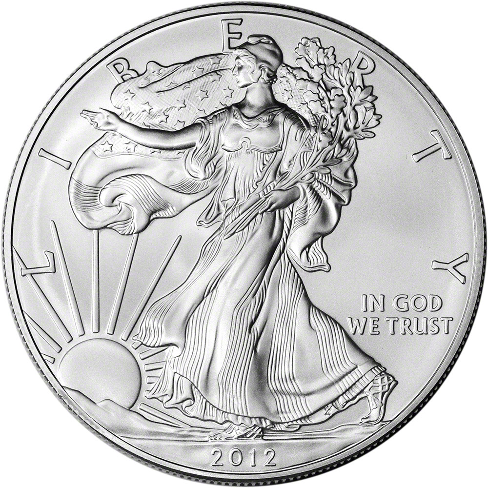 あ*こ様 アメリカン シルバーイーグル 2012 純銀1oz」 2012 American Silver Eagle 1 oz $1 - BU [12-ASE-BU] - Liberty Coin