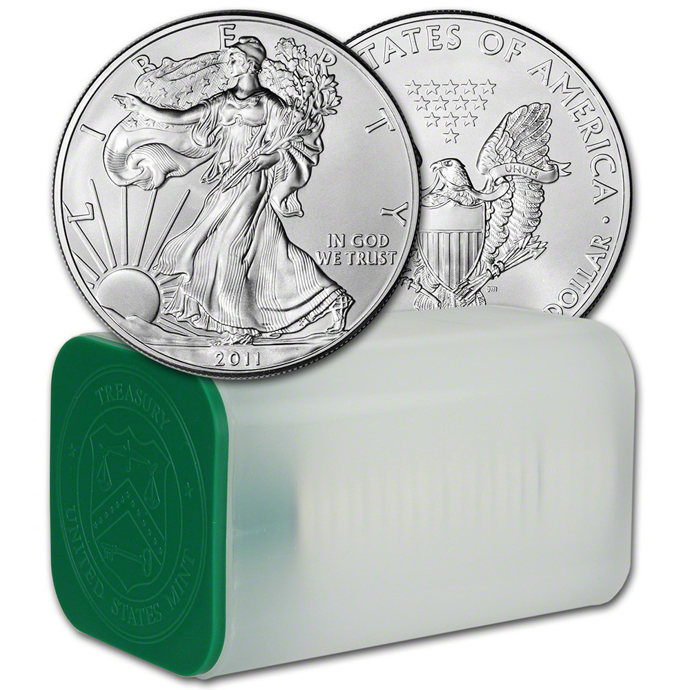 アメリカンイーグル　シルバー 2011 American Silver Eagle 1 oz $1 - 1 Roll - Twenty 20 BU Coins