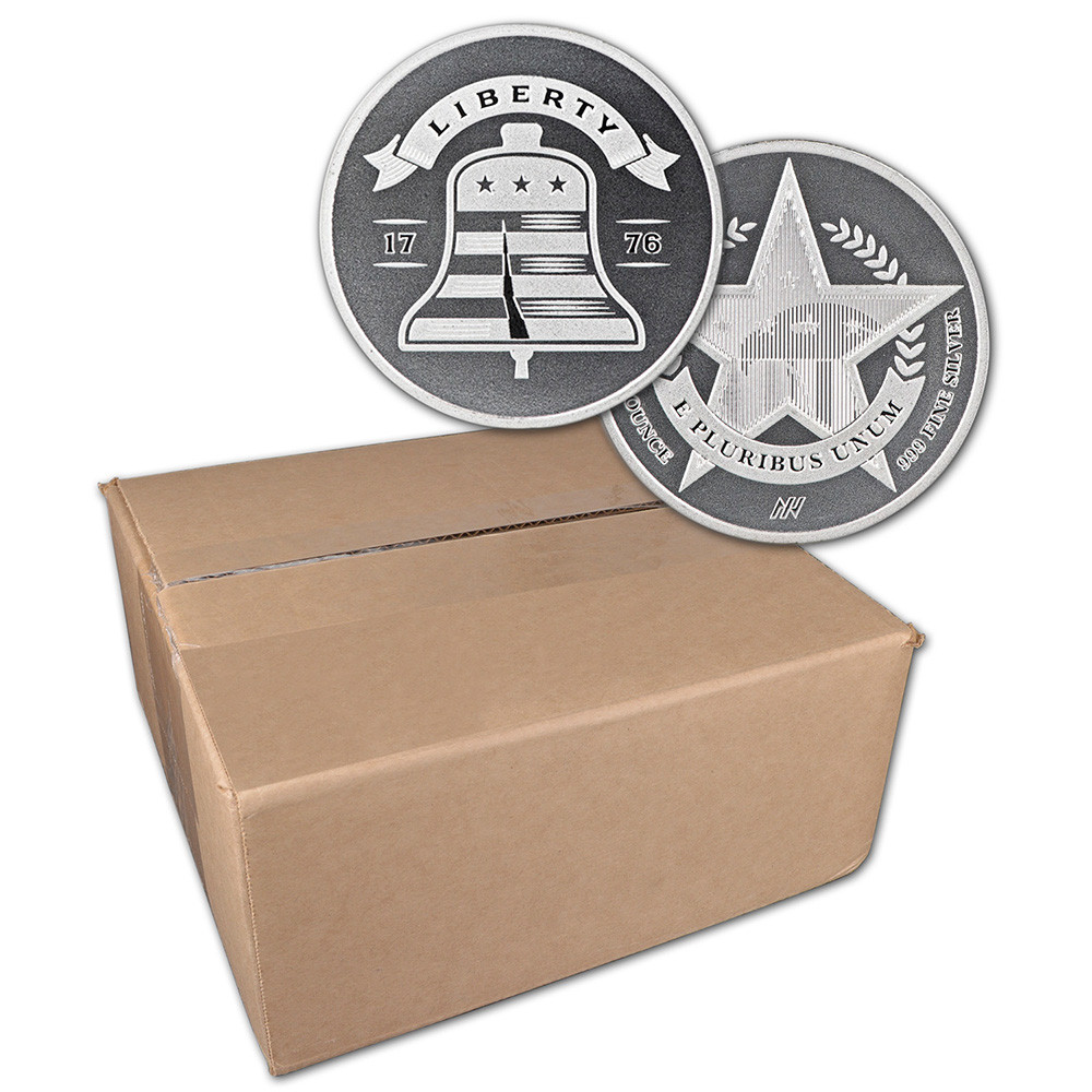500 pc 1 oz Silver Round Asahi Liberty Bell .999 Box of 500