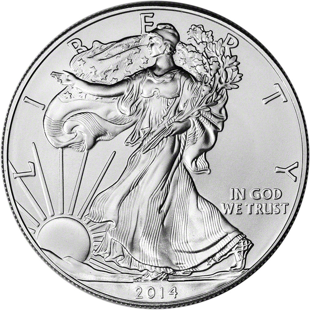 レア‼️2014年 シルバーシールド 1オンス銀製メダル 141/250 2014 American Silver Eagle 1 oz $1 - BU [14-ASE-BU] - Liberty Coin